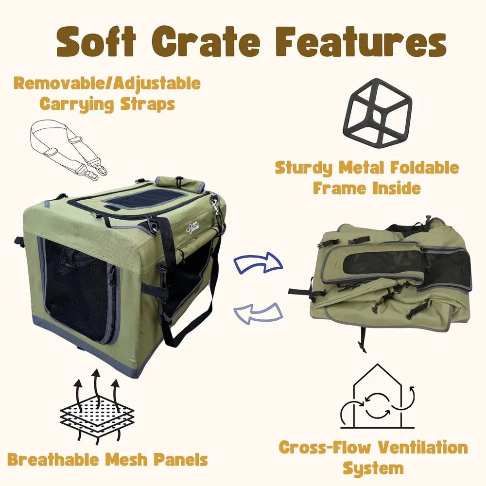 Portable Pet Stroller With Detachable Carrier For Dogs And Cats