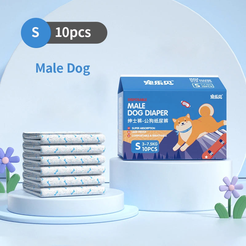Super Absorbent Disposable Pet Diapers Leakproof Dog And Cat Nappies