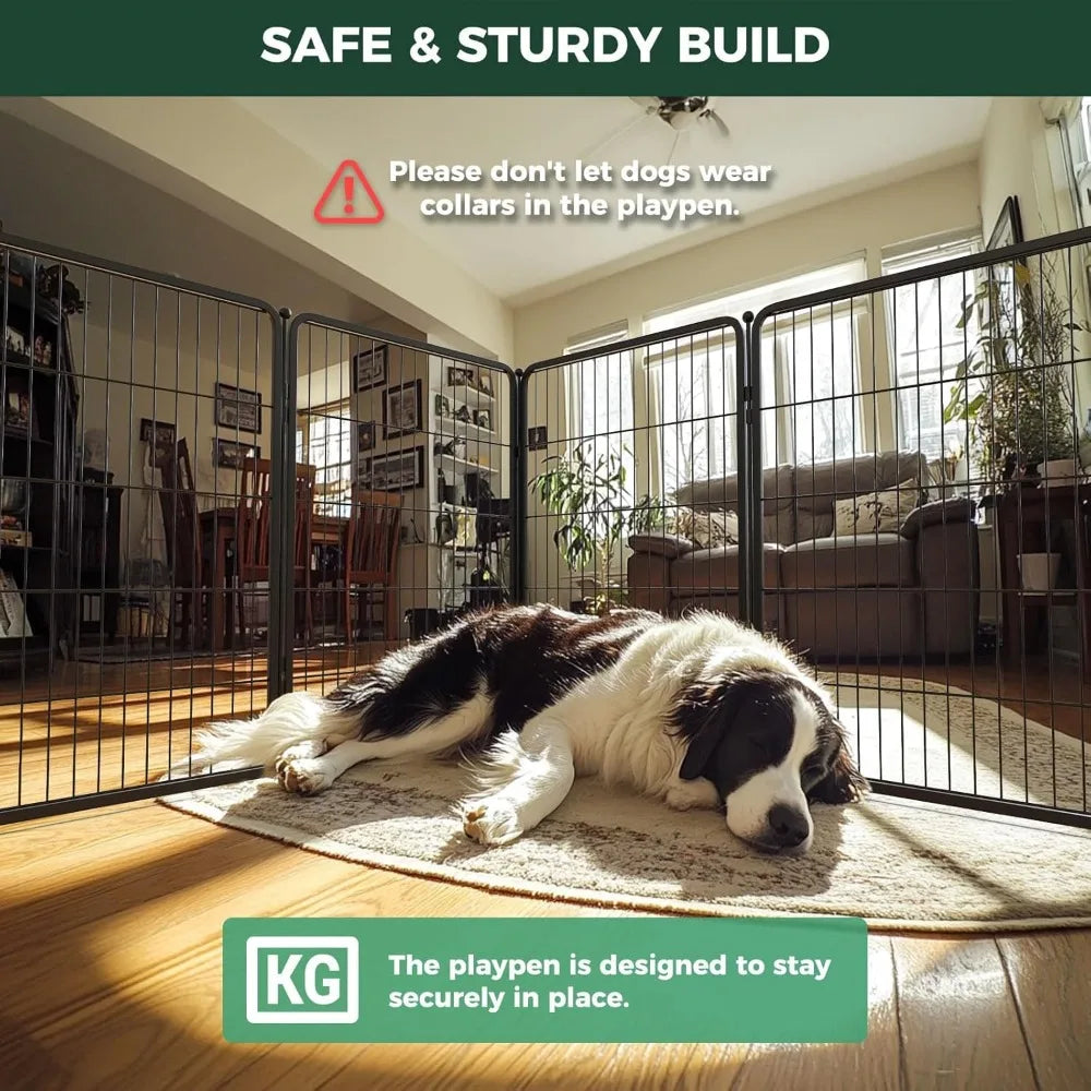 Indoor Dog Playpen With Connectors For Safe Stress Free Play