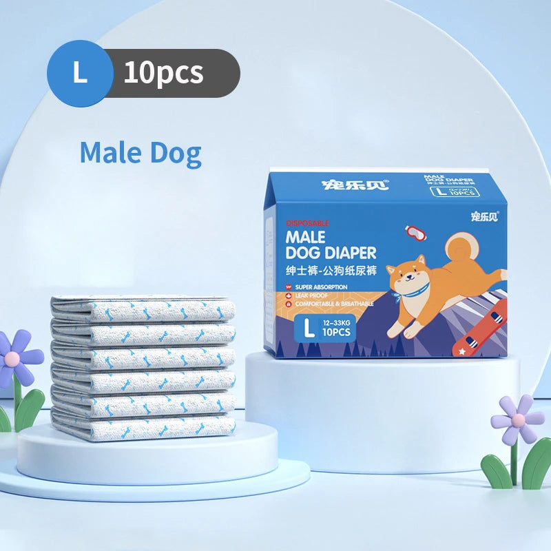 Super Absorbent Disposable Pet Diapers Leakproof Dog And Cat Nappies