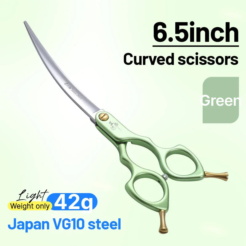 Fenice VG10 Steel Curved Dog Grooming Shears for Professional Cutting