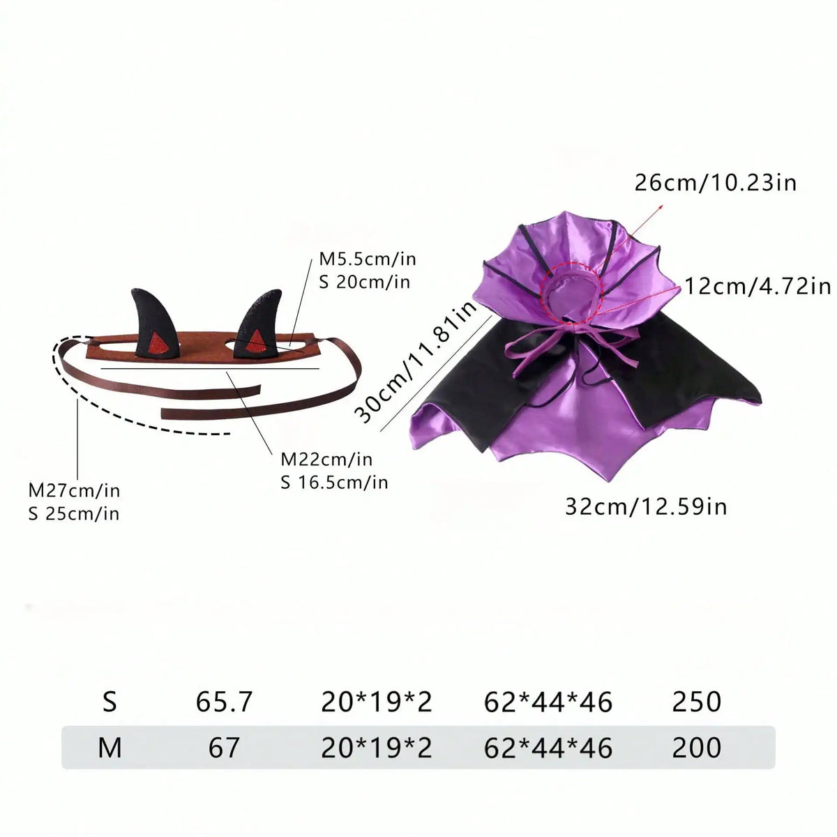 Halloween Bat Wing Pet Costume Cape for Dogs and Cats