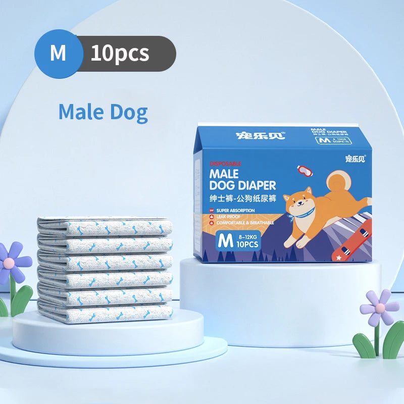 Super Absorbent Disposable Pet Diapers Leakproof Dog And Cat Nappies