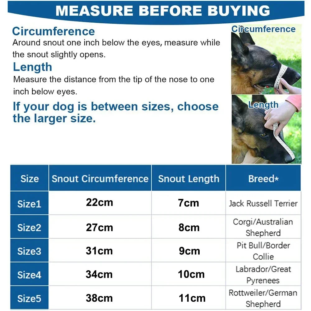 Breathable Soft Silicone Basket Dog Muzzle With Secure Buckle