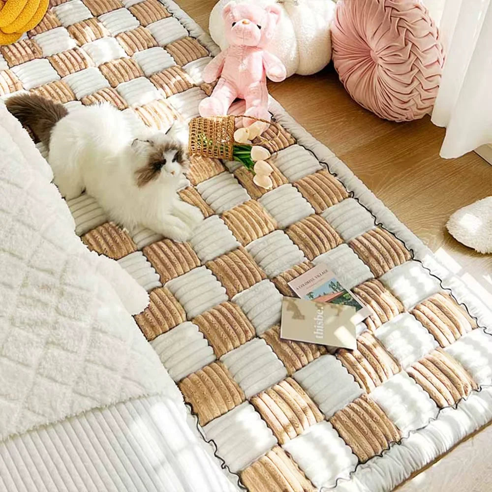 CWV Waterproof Anti Slip Coral Fleece Dog Bed Seat Cover