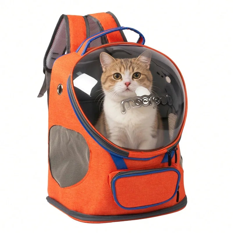 Foldable Breathable Pet Backpack Carrier For Cats And Dogs