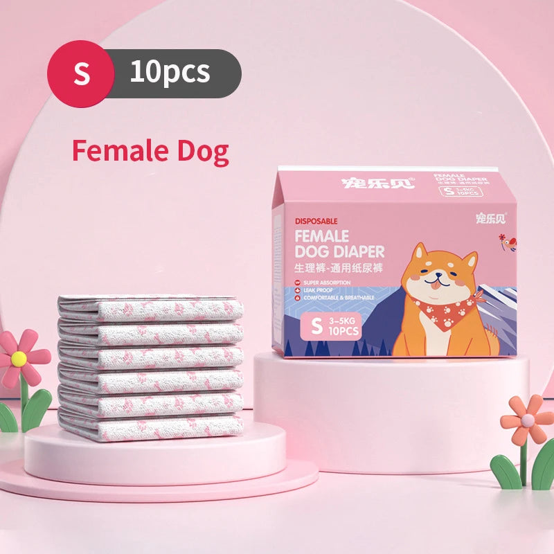 Super Absorbent Disposable Pet Diapers Leakproof Dog And Cat Nappies