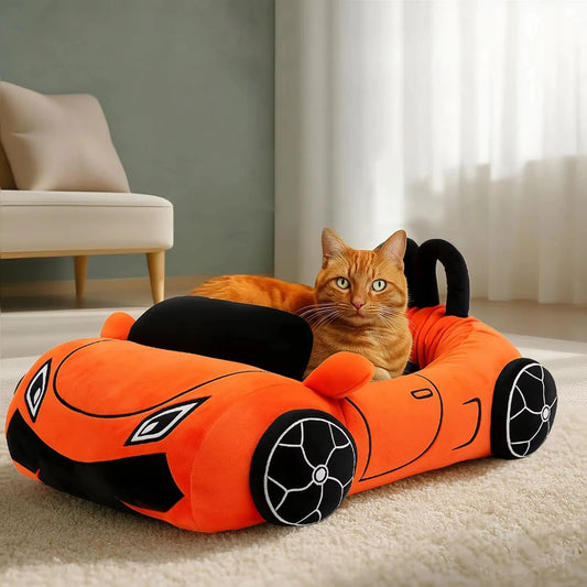 CWV Supercar Design Soft Coral Fleece Pet Sleeping Bed