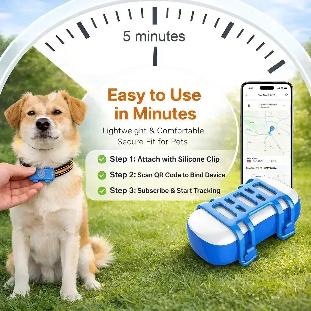 WANWAYTECH 4G GPS Pet Tracker Real Time Location Tracking