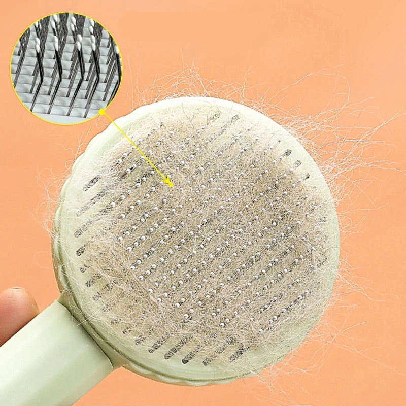 Self Cleaning Pet Hair Removal Comb For Cats And Dogs
