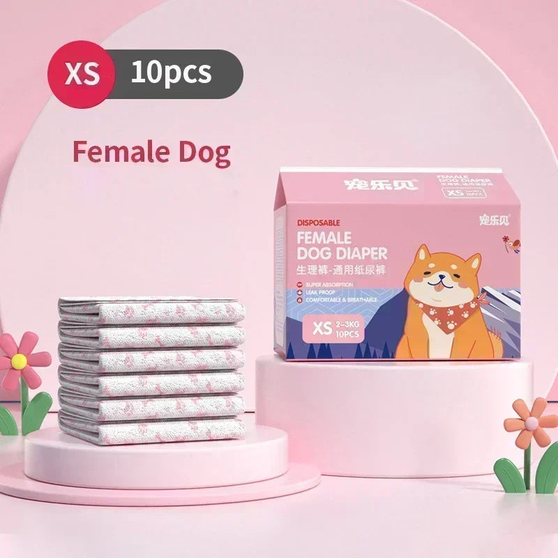 Super Absorbent Disposable Pet Diapers Leakproof Dog And Cat Nappies