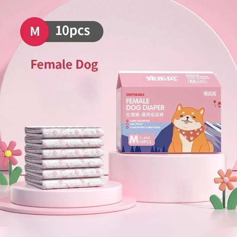 Super Absorbent Disposable Pet Diapers Leakproof Dog And Cat Nappies