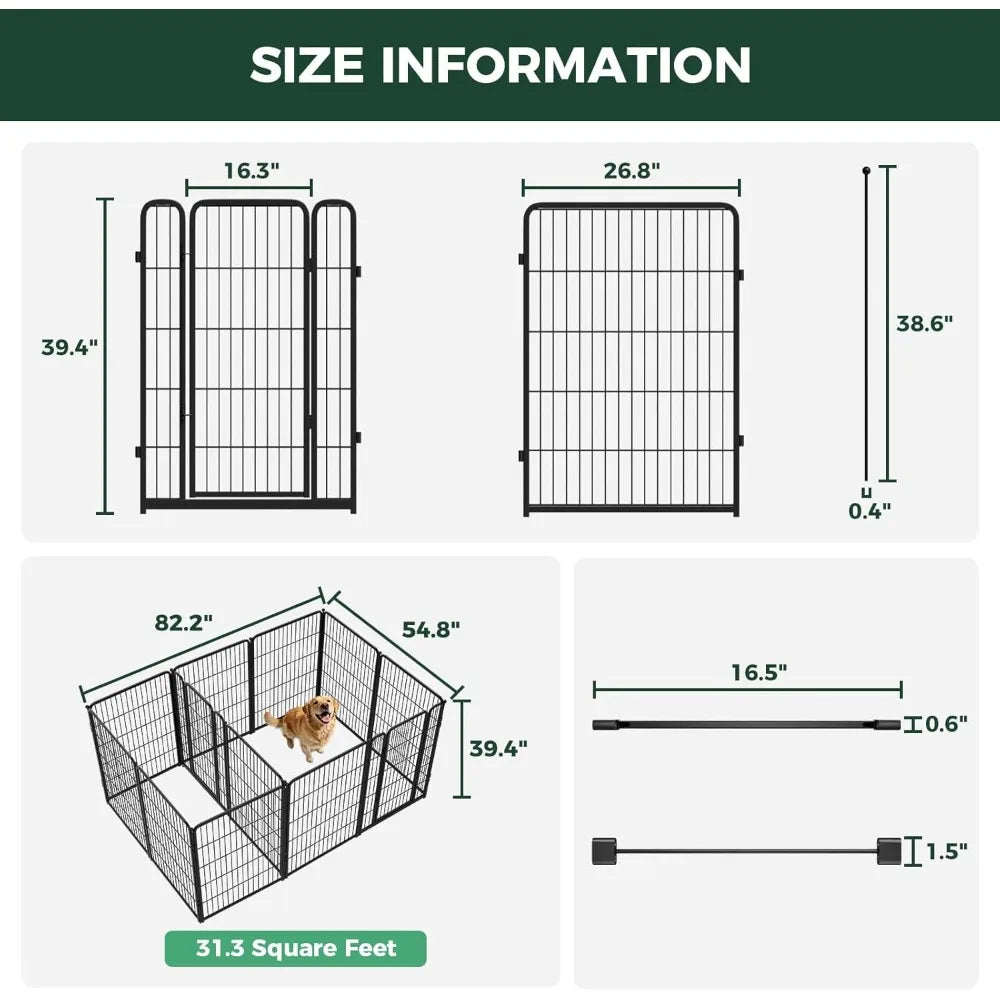 Indoor Dog Playpen With Connectors For Safe Stress Free Play