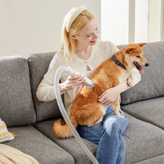Sweetcrispy Pet Grooming Vacuum Kit With Low Noise Cordless Clipper
