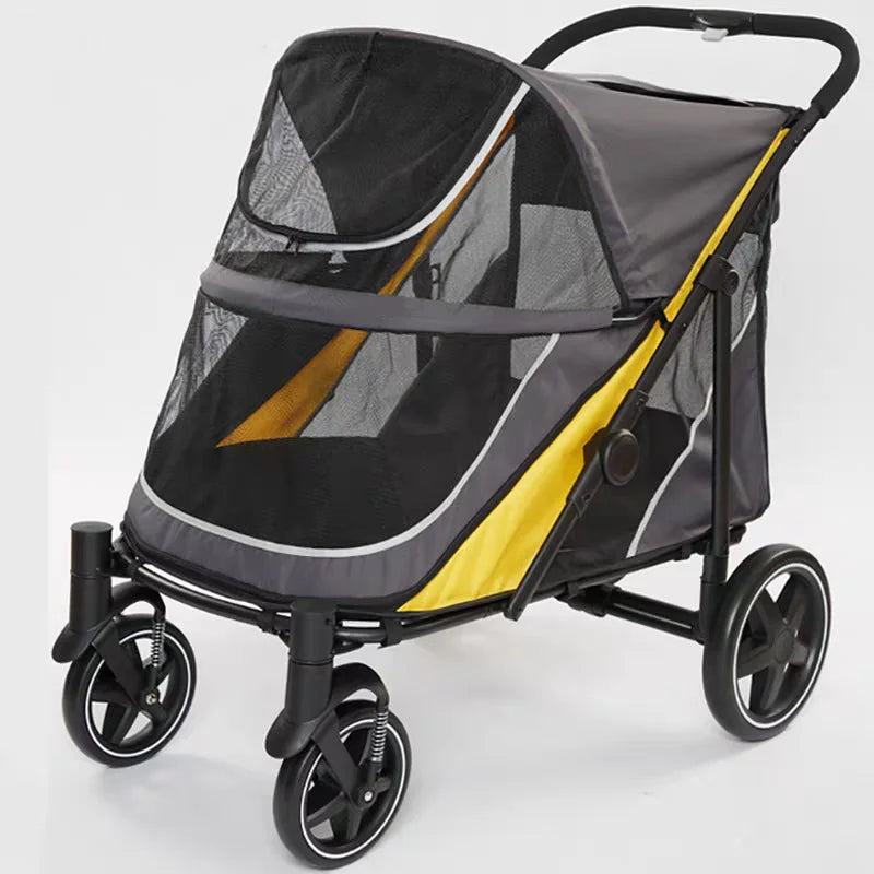 Garvee Foldable Pet Stroller With Breathable Carrier