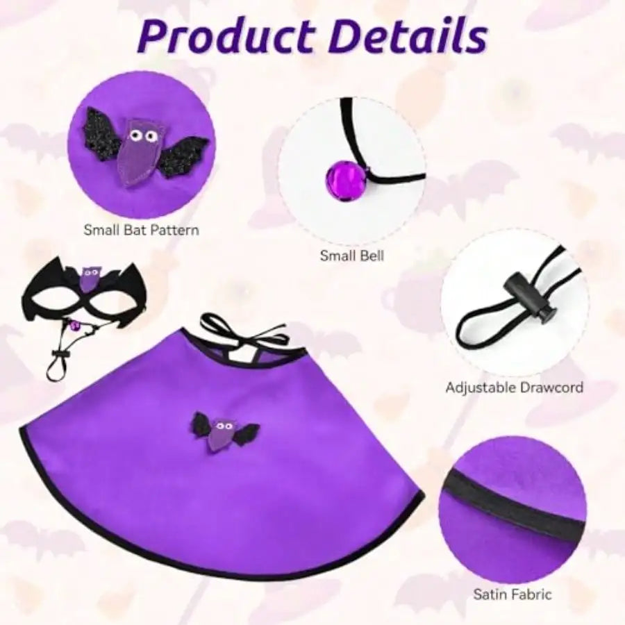 Vampire Halloween Cape Costume Bat Mask For Cats And Dogs