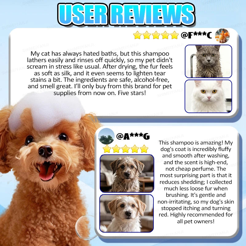 Waterless Dry Shampoo For Cats And Dogs Pet Grooming Foam