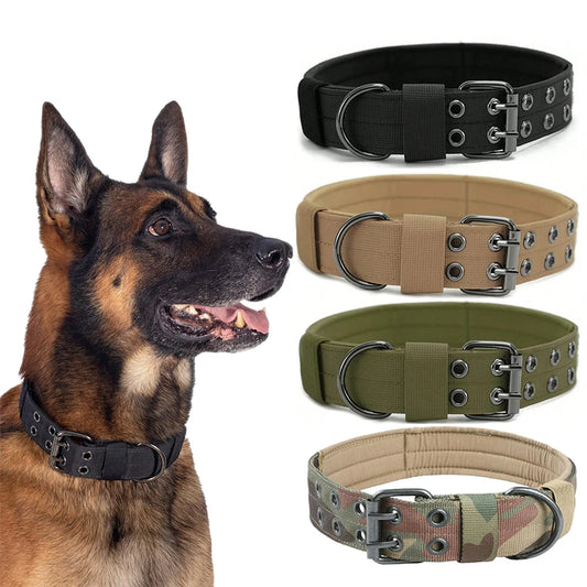 Tactical Dog Collar 1pc Durable Nylon Military Collars Outdoor For Medium Large Dogs Training Walking Working Pet Products