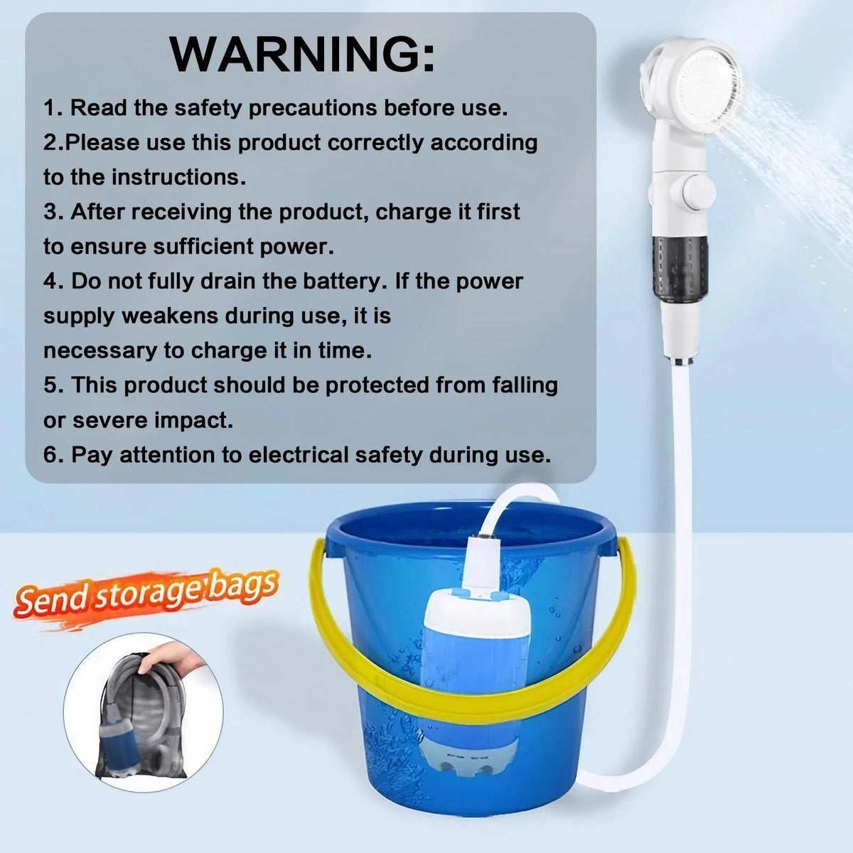 Portable Rechargeable Pet Shower Sprayer For Dogs And Cats