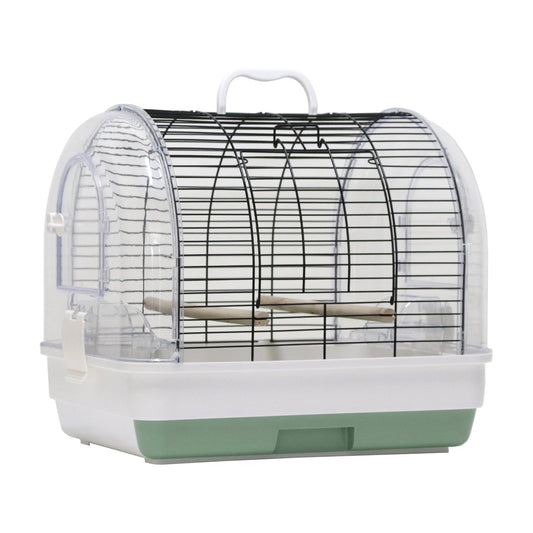 HiMISS Compact Metal Bird Travel Cage For Small Birds