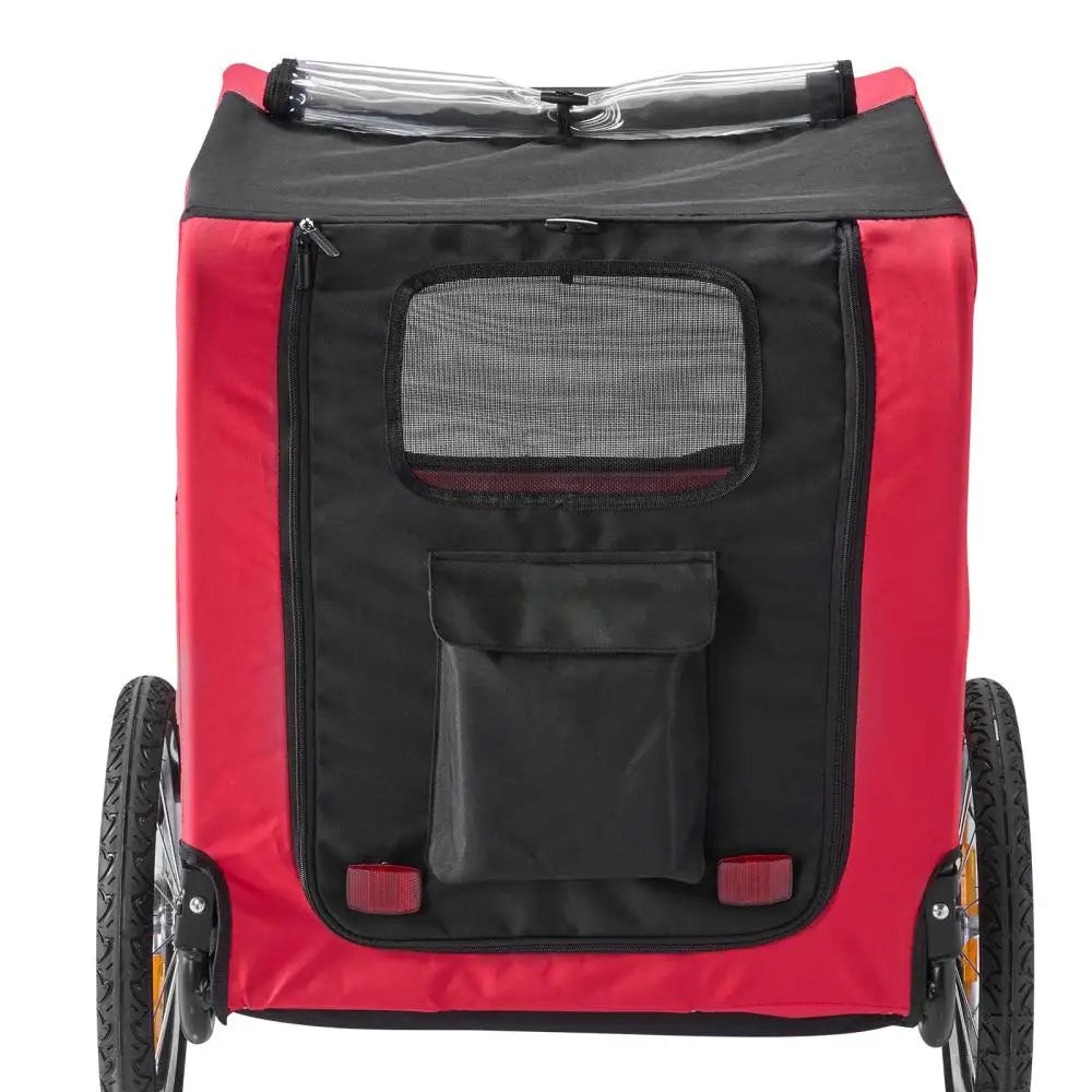 Foldable Dog Bike Trailer With Quick Release Wheels And Safety Features