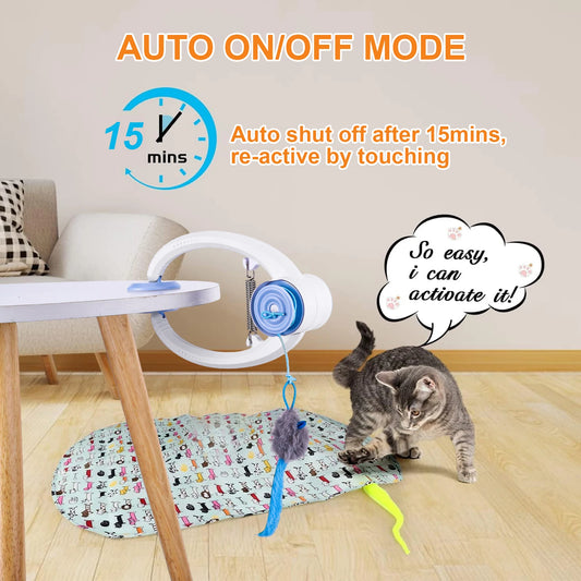 ATUOTIN Electronic Self Play Feather String Cat Toy