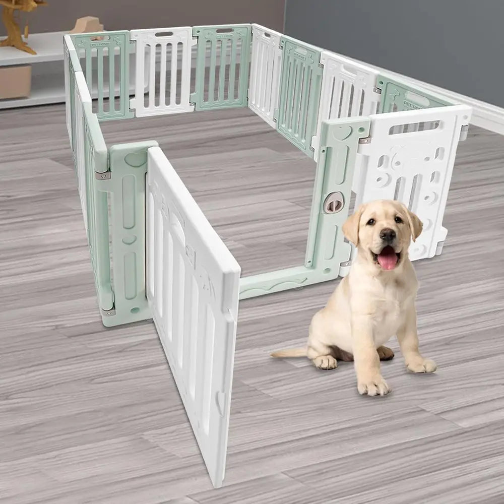 Foldable 12 Panel HDPE Dog Playpen For Pets And Puppies
