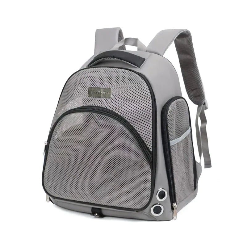 Pet Carrier Backpack, Breathable Lightweight Travel Bag with Large Front Opening and Luggage Strap for Cats and Small Dogs
