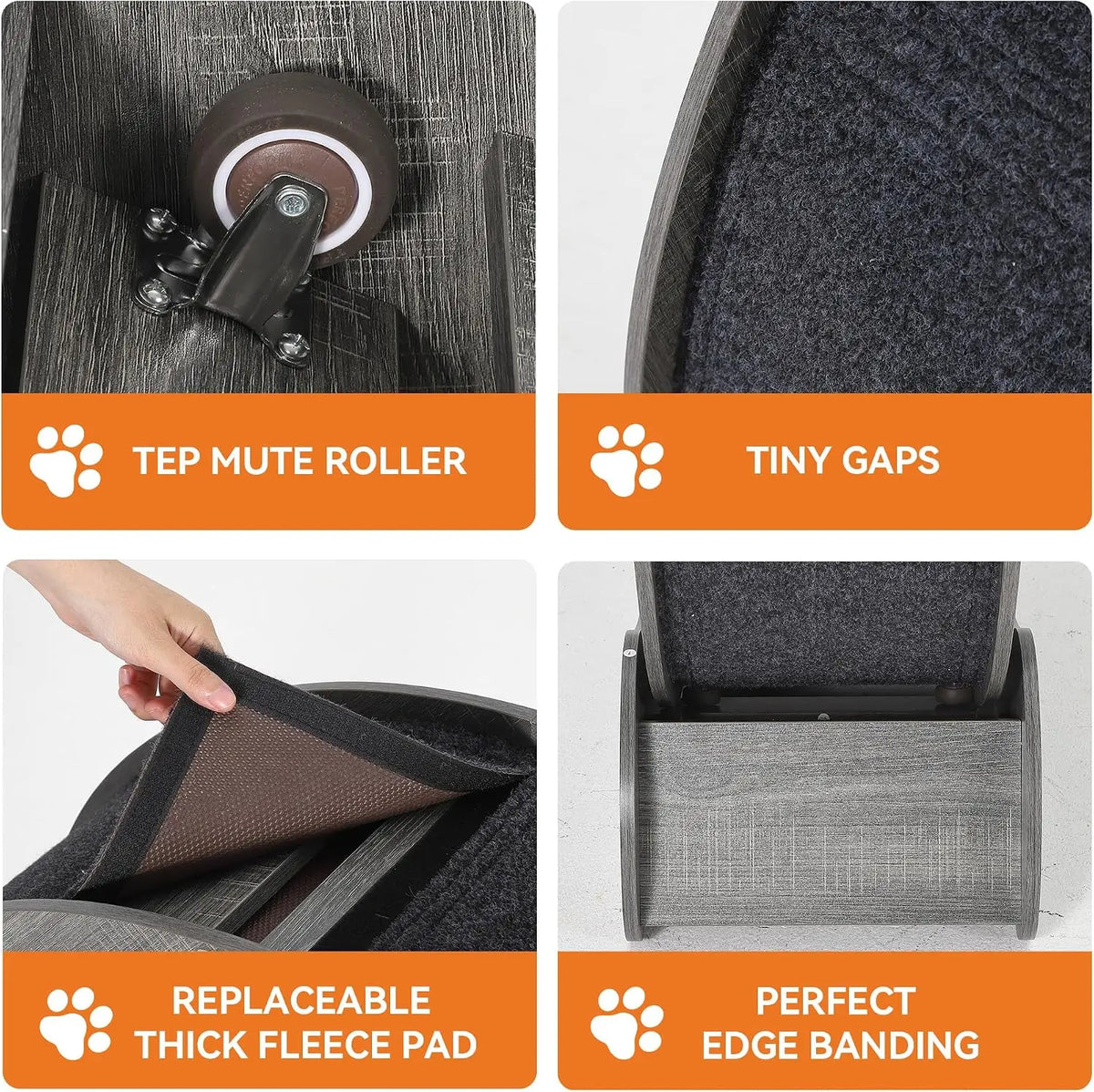 Garvee Cat Exercise Wheel With Scratching Board And Play Balls