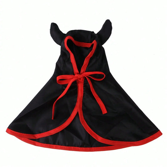 Halloween Dog Vampire Costume Cape With Devil Hat And Headband