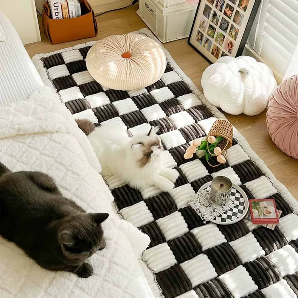 CWV Waterproof Anti Slip Coral Fleece Dog Bed Seat Cover