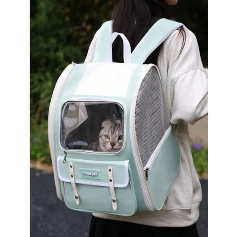 Foldable Cat Backpack Carrier, Airline Approved Pet Travel Bag