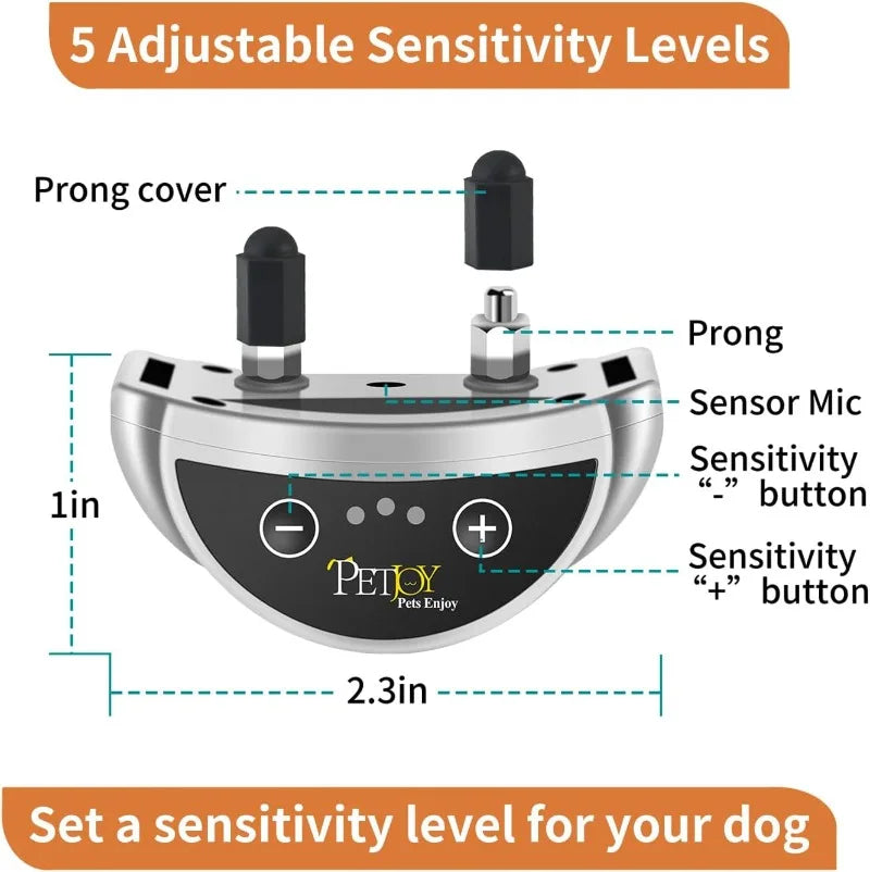 PaiPaitek Automatic Anti Barking Dog Collar with Waterproof Bark Control