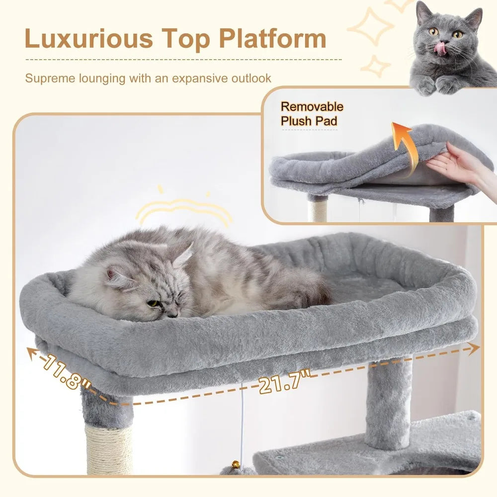 Heavy Duty Cat Tree With Condos Hammocks And Scratching Posts