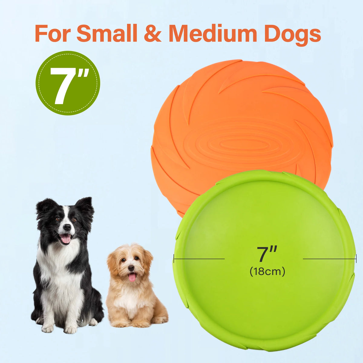 Durable Rubber Dog Flying Disc for Water and Beach Play