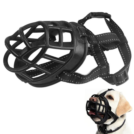 Breathable Soft Silicone Basket Dog Muzzle With Secure Buckle