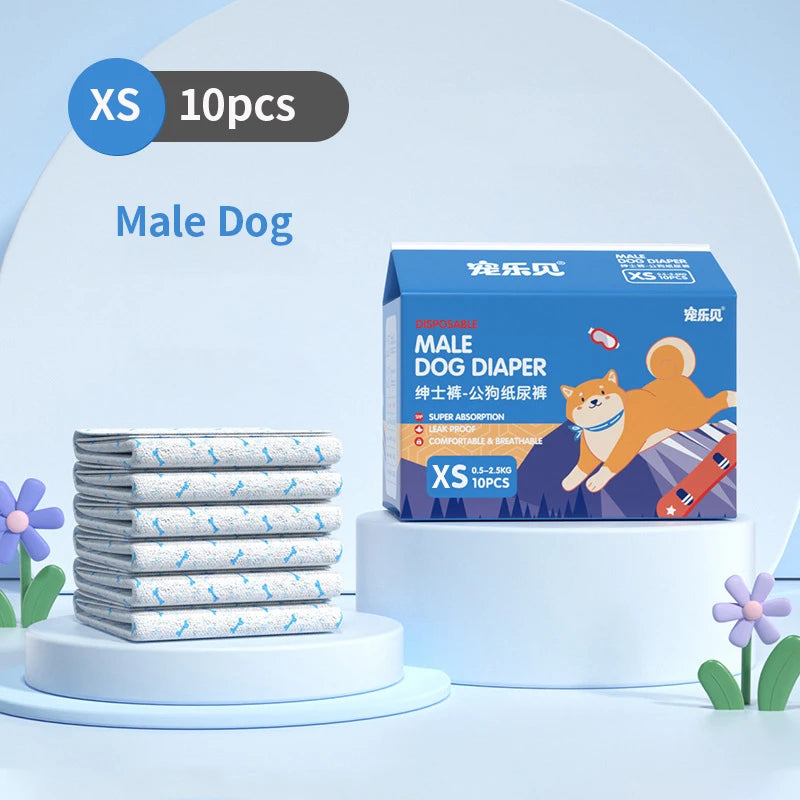 Super Absorbent Disposable Pet Diapers Leakproof Dog And Cat Nappies