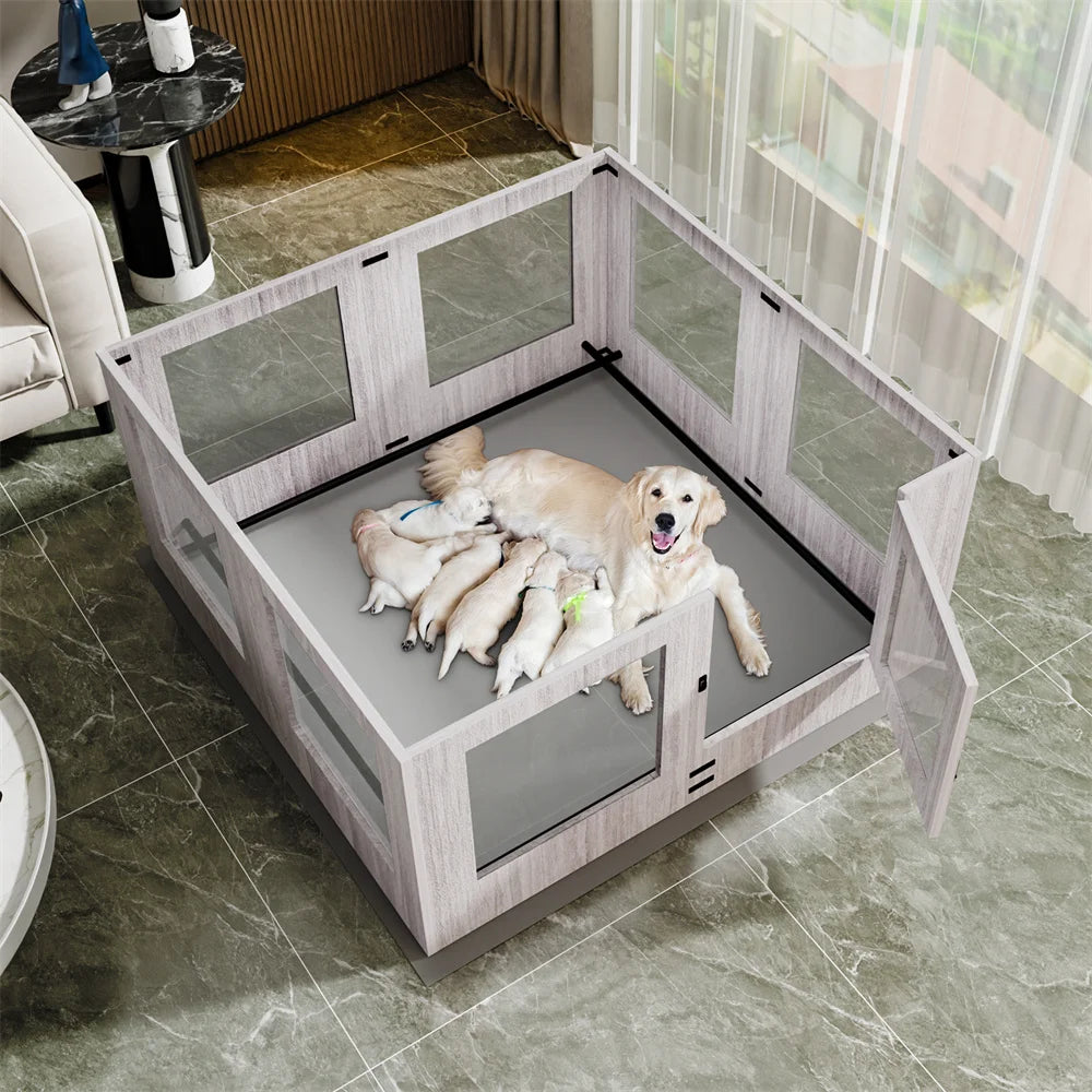 Borwart Heavy Duty Pet Playpen Kennel With Waterproof Mat