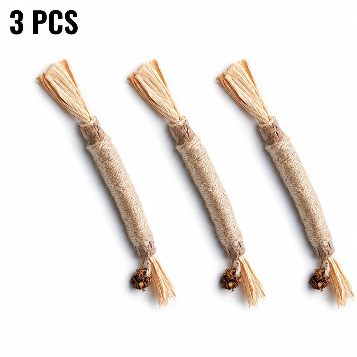Silvervine Raffia Dental Chew Stick Toy for Cats and Dogs