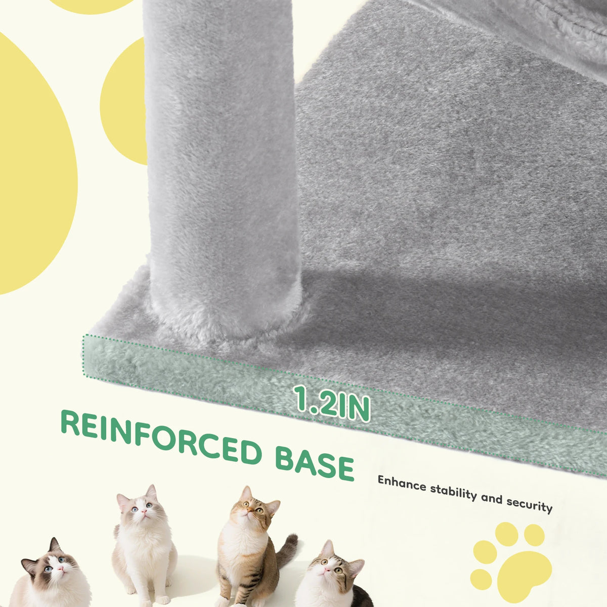 JHK Multi Tier Cat Climbing Tower Featuring Sisal Scratching Posts