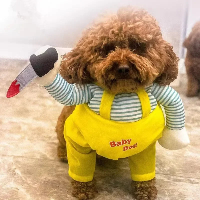 Halloween Chucky Costume for Dogs and Cats 3D Cosplay Outfit