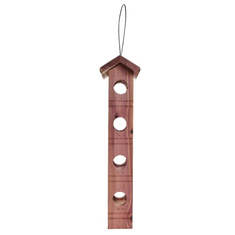 Red Cedar Wild Bird Suet Plug Feeder For Outdoor Feeding