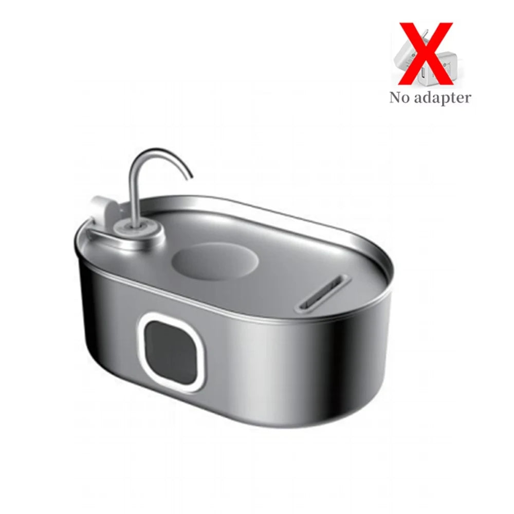 Ultra Quiet Stainless Steel Pet Water Fountain With Filter
