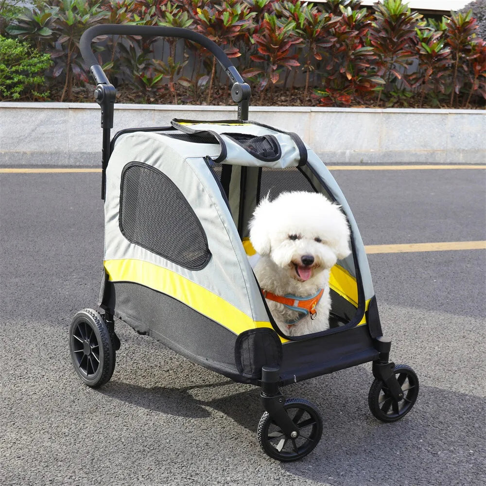 Bingopaw Foldable Pet Stroller With Removable Carrier For Small Pets