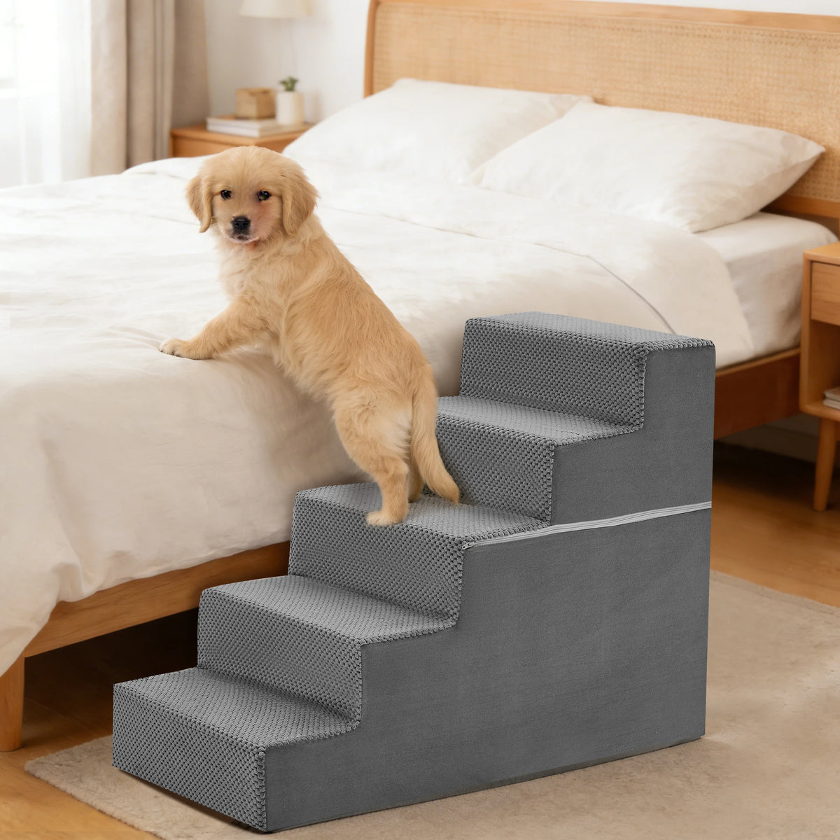 Heavy Duty Foam Dog Stair Ramp For Small Dogs Indoor