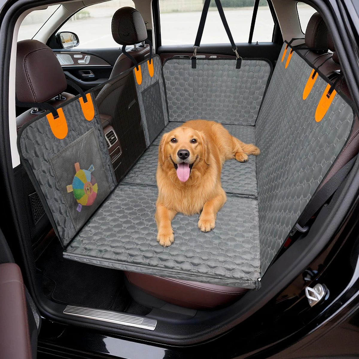 Waterproof Hard Bottom Dog Car Seat Cover Back Seat Extender