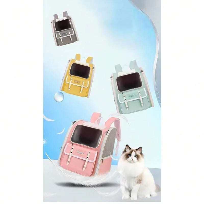 Foldable Cat Backpack Carrier, Airline Approved Pet Travel Bag