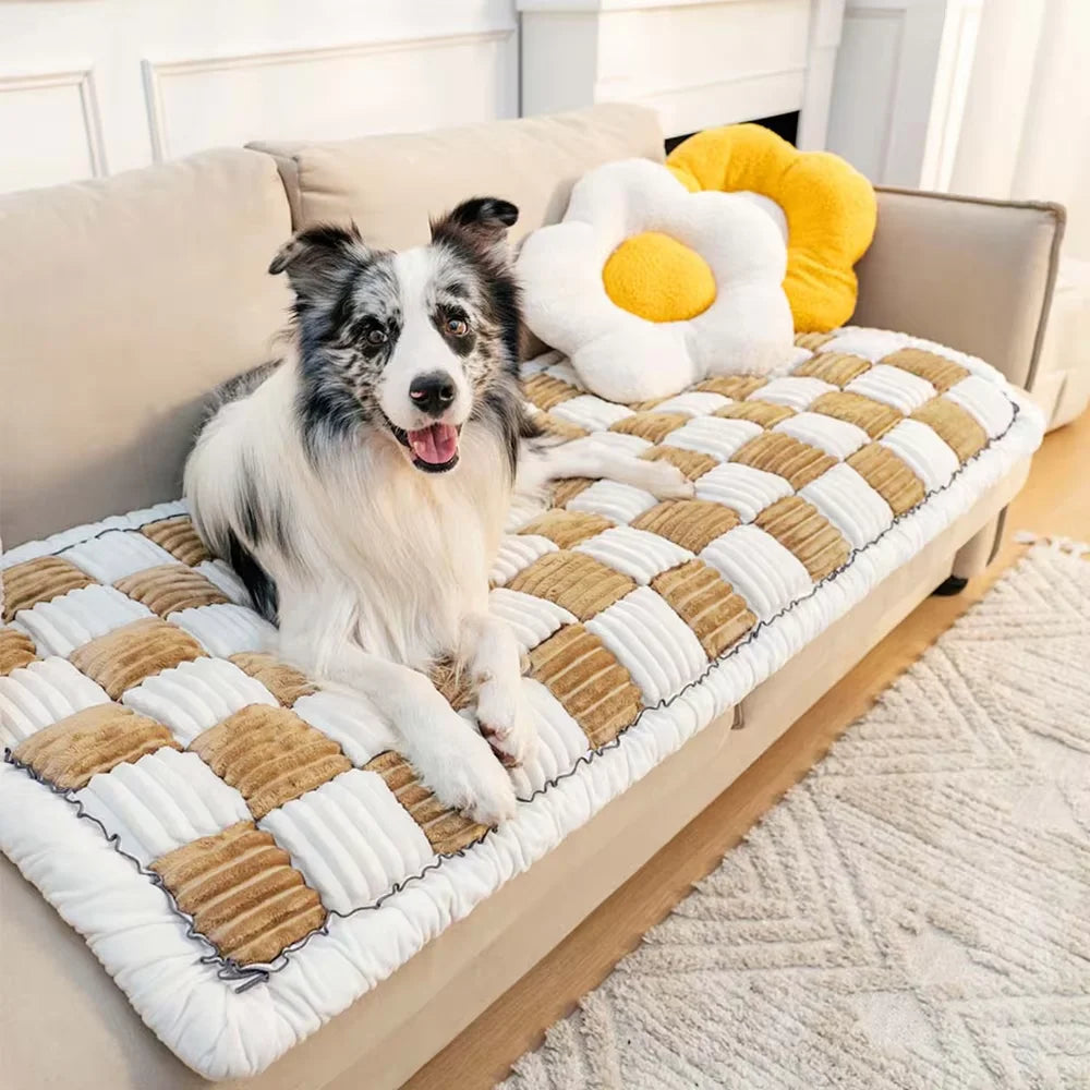 CWV Waterproof Anti Slip Coral Fleece Dog Bed Seat Cover