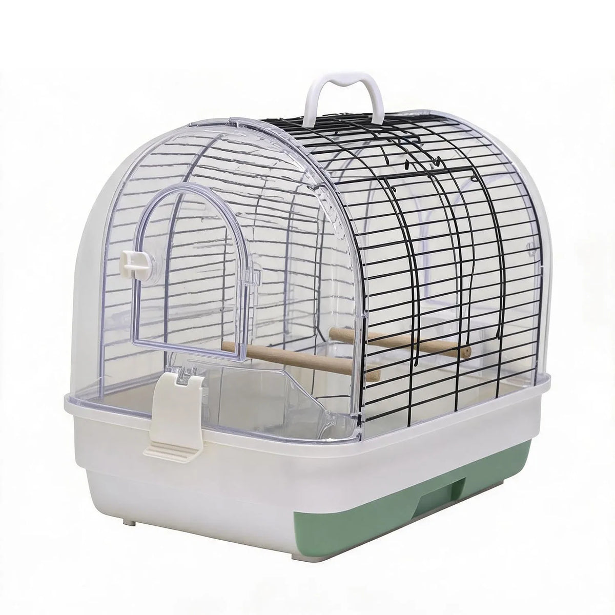HiMISS Compact Metal Bird Travel Cage For Small Birds