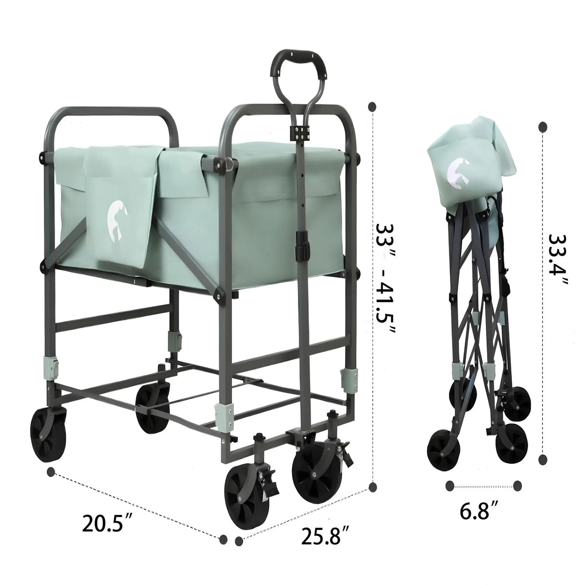 Adjustable Elevated Dog Bathtub With Wheels, Foldable Pet Washing Station